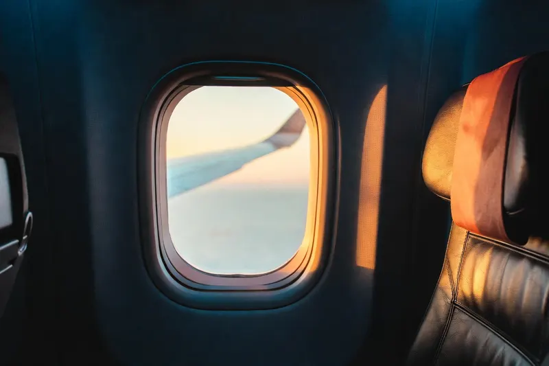 A window seat at golden hour