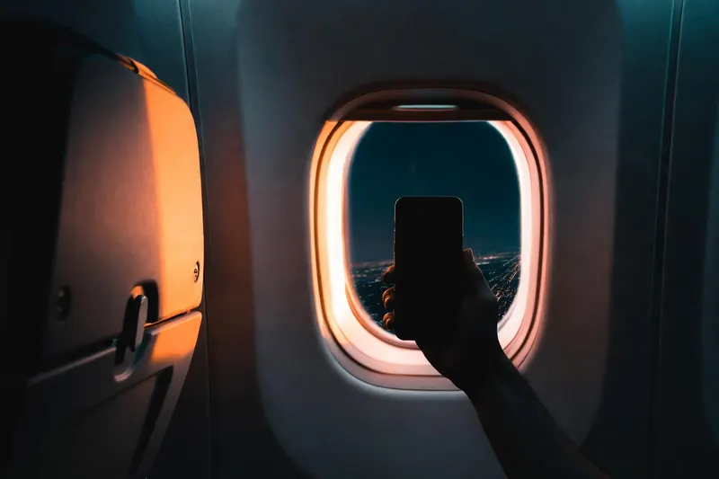 A window seat at golden hour